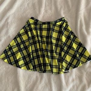 Yellow Plaid Skirt